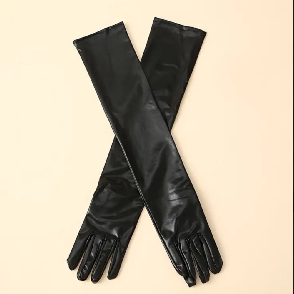 Elegant Black Long Gloves